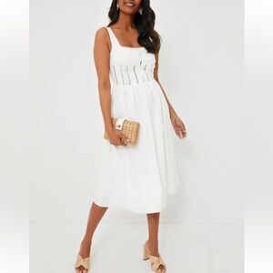 O.P.T White Giada Midi Dress NEW